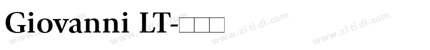 Giovanni LT字体转换